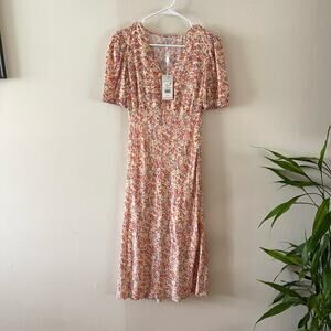 Rails Shelley Wildflower Midi Dress Womens XS Multicolor Floral Boho Farmcore